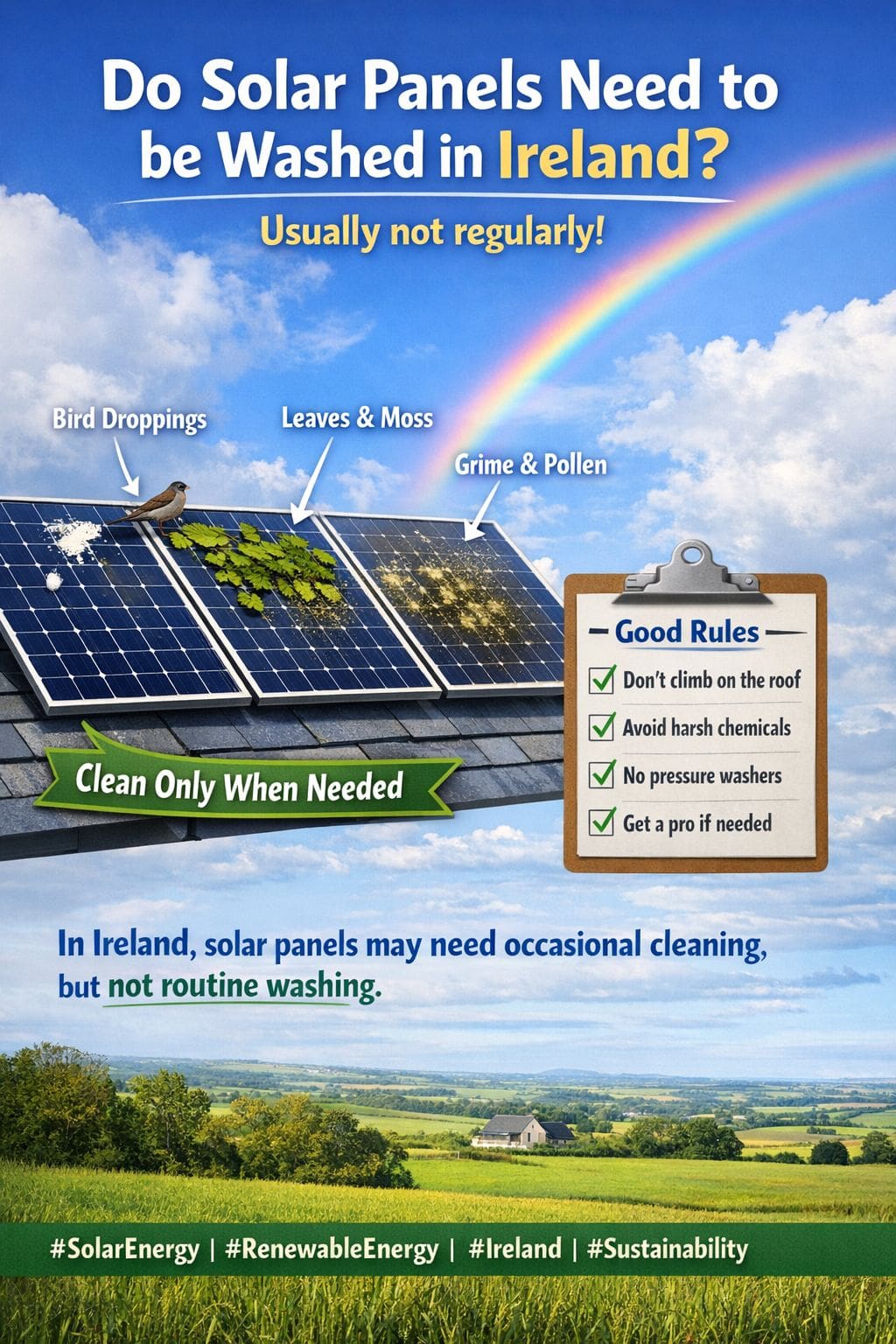 Do solar panels need to be washed